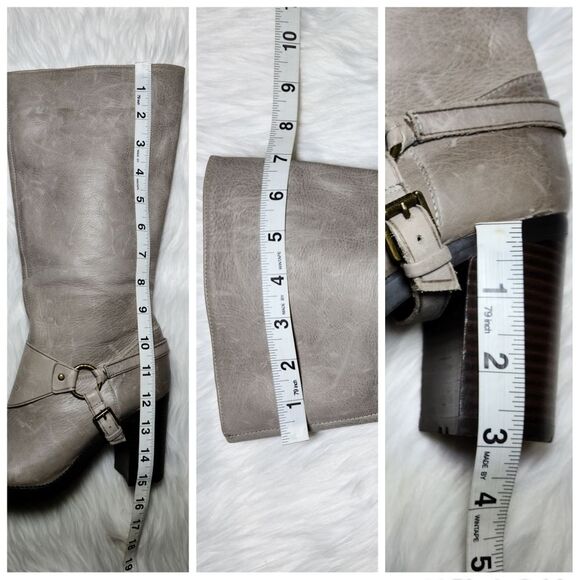 NWOB|Ralph Lauren Delsa Taupe Leather Heeled Riding Boots, 6 - Picture 9 of 10